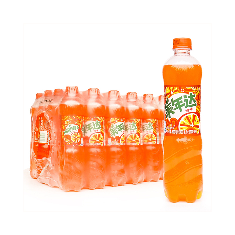 美年达橙味饮料500ml24瓶1件装