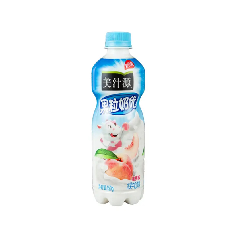 【2021.9产】美汁源果粒奶优水蜜桃450ml15瓶1件装